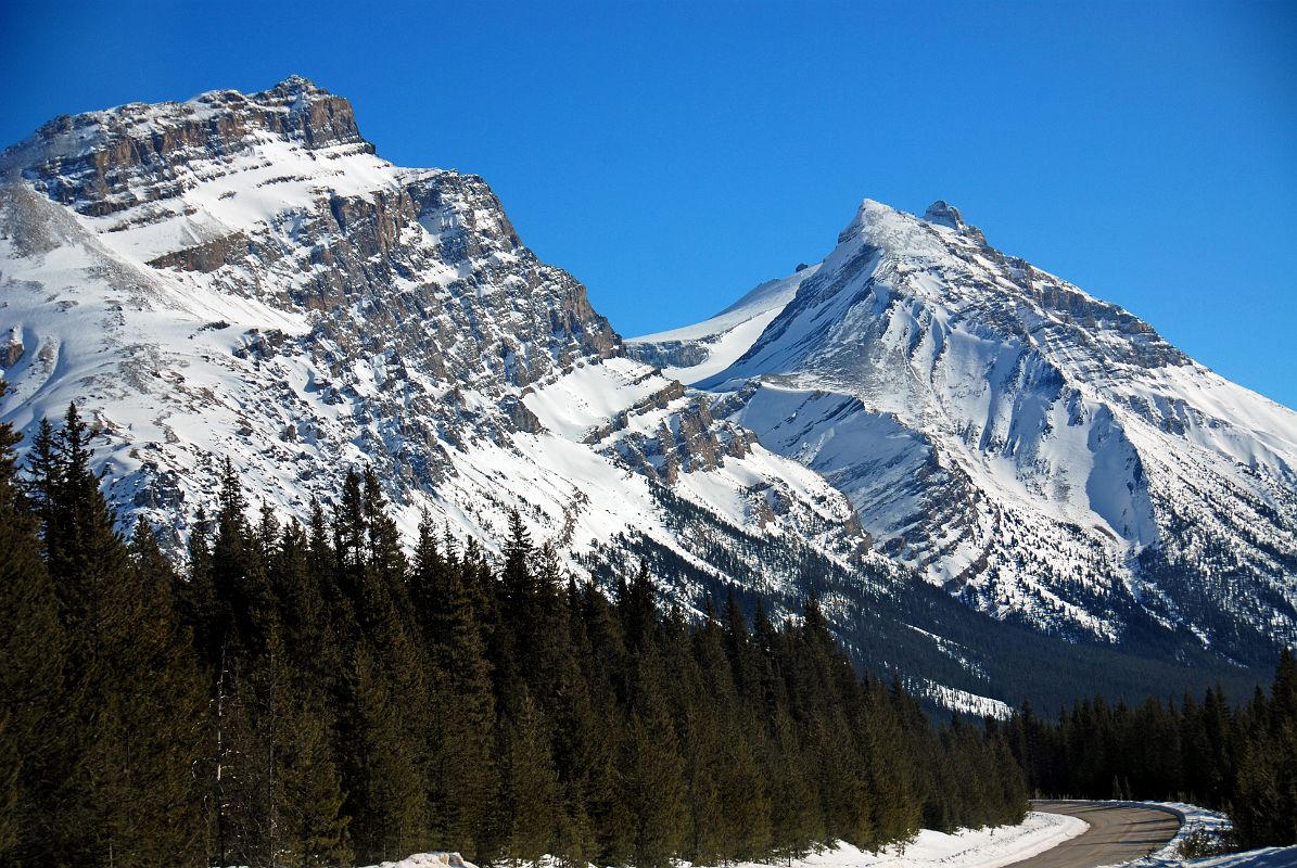21 Mount Andromache, Little Hector and Mount Hector From Icefields Parkway
